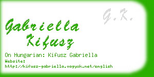 gabriella kifusz business card